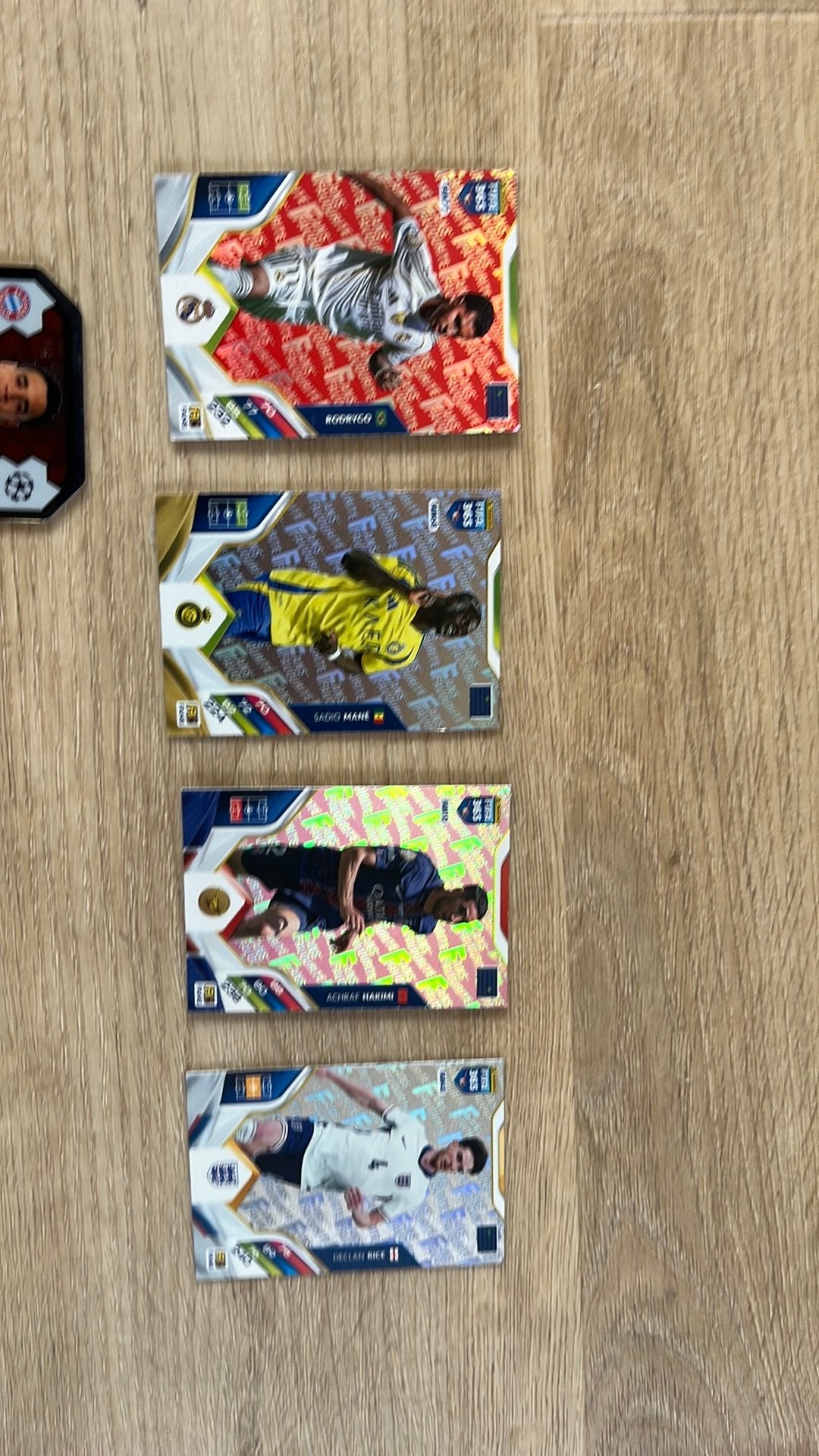 Vier voetbalkaarten, Ophalen of Verzenden, Zo goed als nieuw, Buitenlandse clubs, Poster, Plaatje of Sticker