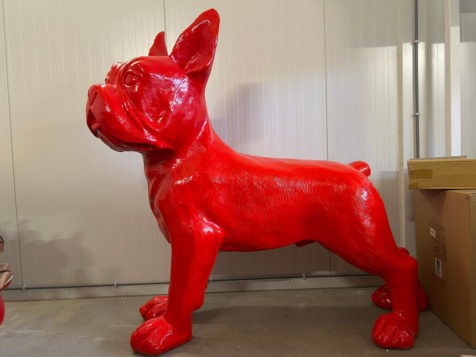 Franse Bulldog XXXL deco beeld, Tuin en Terras, Ophalen, Dierenbeeld, Kunststof, Nieuw