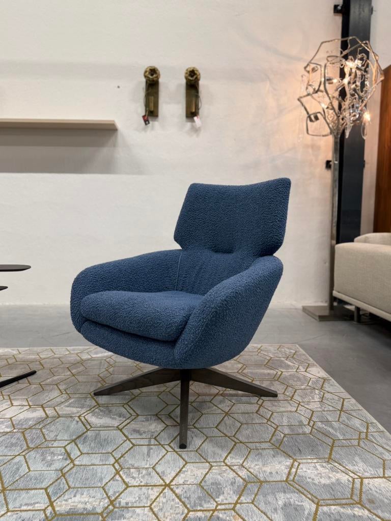 Nieuw Leolux Lloyd Plus Fauteuil stof Blauw design stoel