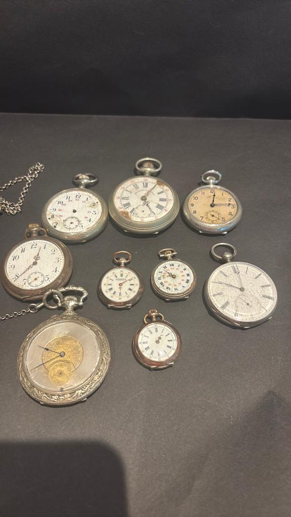 zakhorloge partij grotendeels zilver, Sieraden, Tassen en Uiterlijk, Horloges | Antiek, Ophalen of Verzenden, Zilver, Overige merken