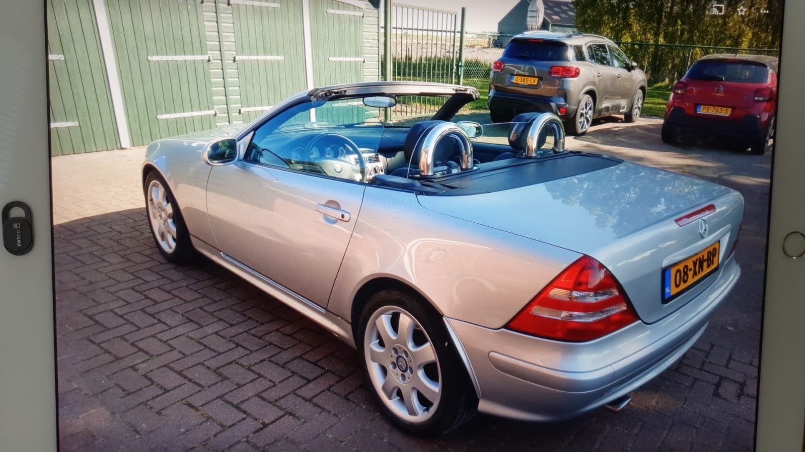 Mercedes-Benz SLK 3.2 Roadster AUT 2001 Grijs, Auto's, Mercedes-Benz, Automaat, Cabriolet, 6 cilinders, 217 pk