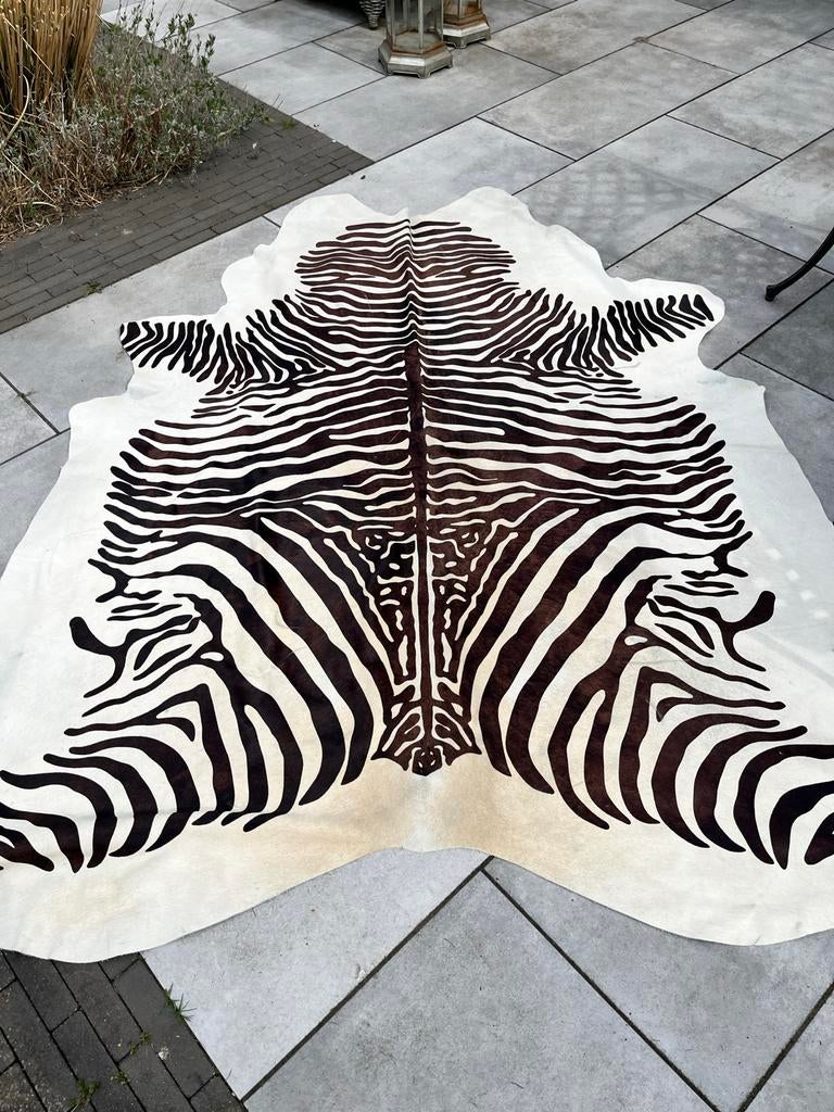 Prachtige Zebrahuid - Decoratief Vloerkleed, 100 tot 150 cm, Wit, Ophalen of Verzenden, Zo goed als nieuw