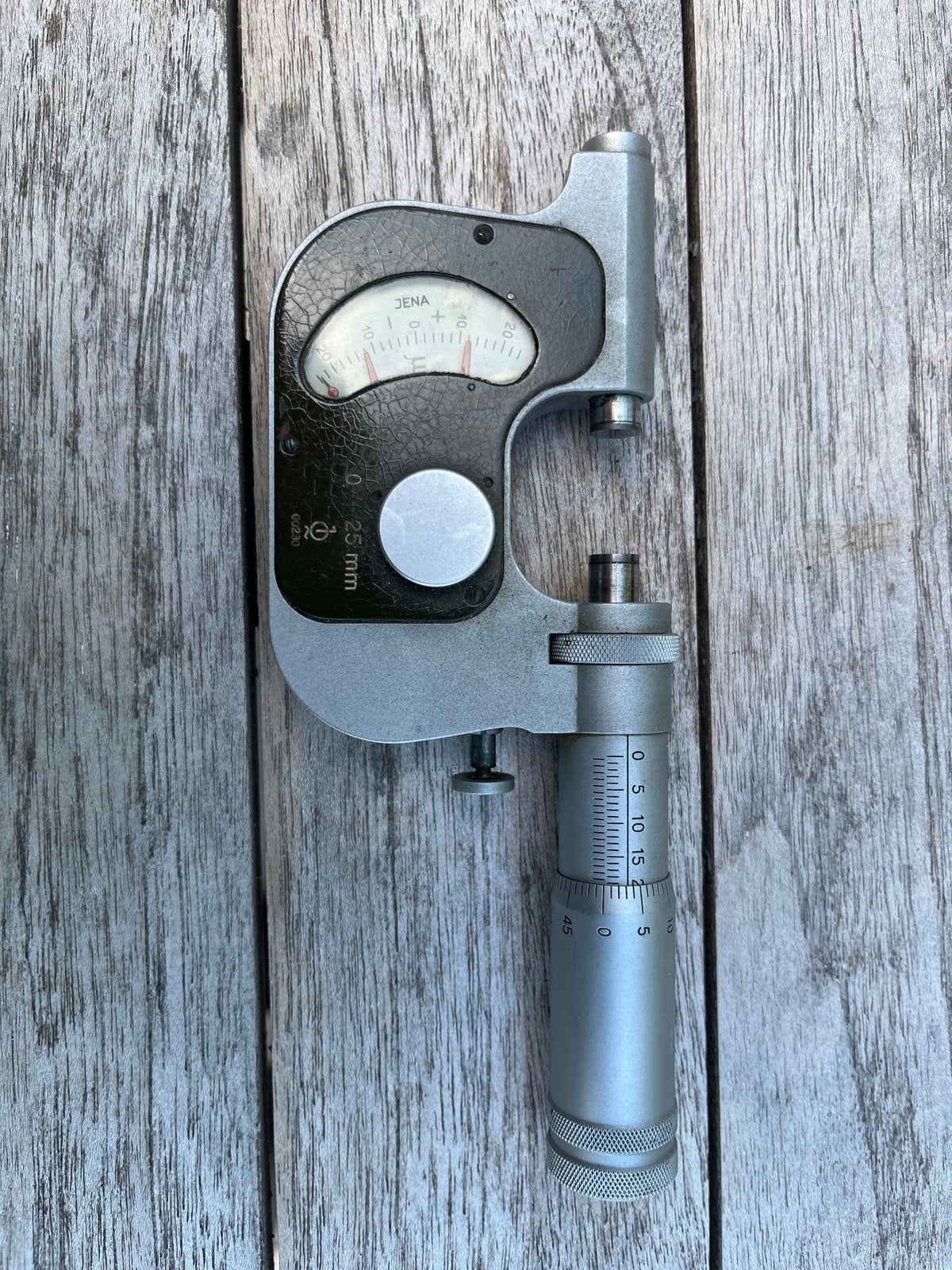 Jena micrometer 0-25 mm - Precisie meetinstrument, Ophalen of Verzenden, Gebruikt, Afstand