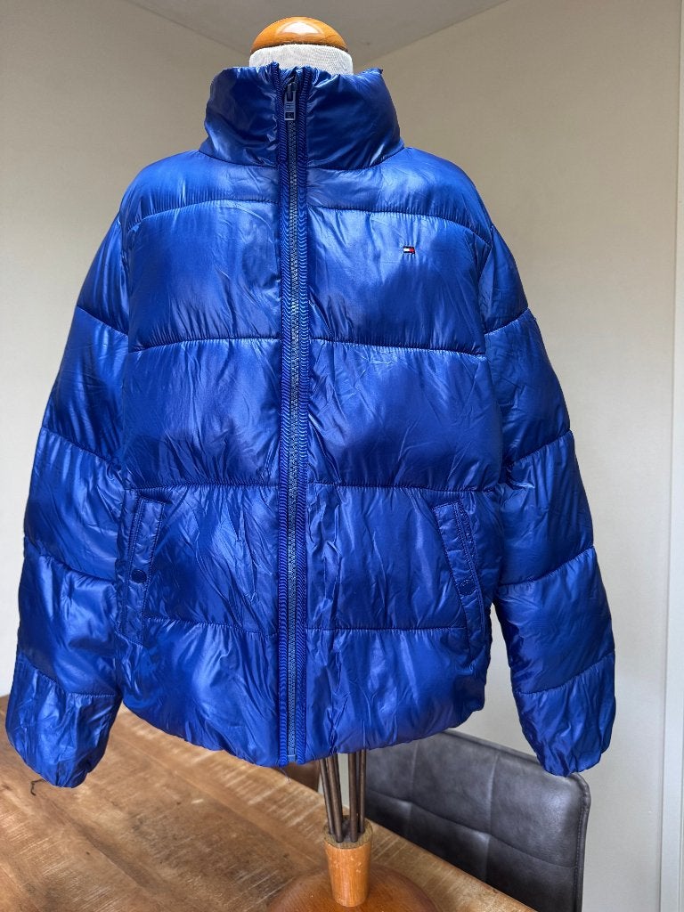TOMMY HILFIGER winter jas blauw nieuwstaat maat 176 ZD, Meisje, Ophalen of Verzenden, Jas, Tommy Hilfiger