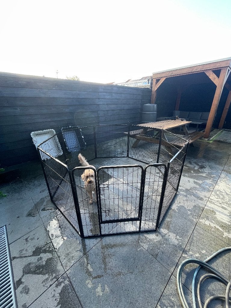 Metal Dog Playpen / Puppy Run (Black), Ophalen, Zo goed als nieuw