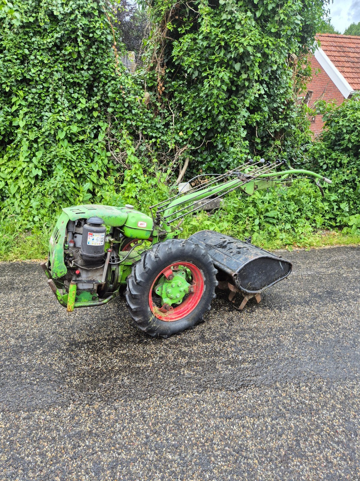 Agria 2800D met hatz e780 dieselmotor & ploeg,messenfreesbak, Ophalen