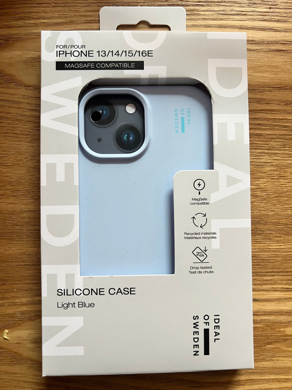 Ideal of Sweden Silicone Case iPhone 13/14/15/16E Lichtblauw, Ophalen, IPhone 13, MagSafe, Blauw