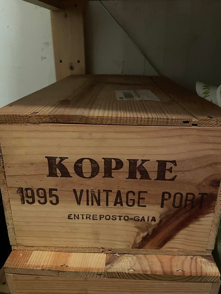 6 flessen Kopke 1995 Vintage Port - Exclusieve Collectie, Ophalen, Zo goed als nieuw, Overige gebieden, Port