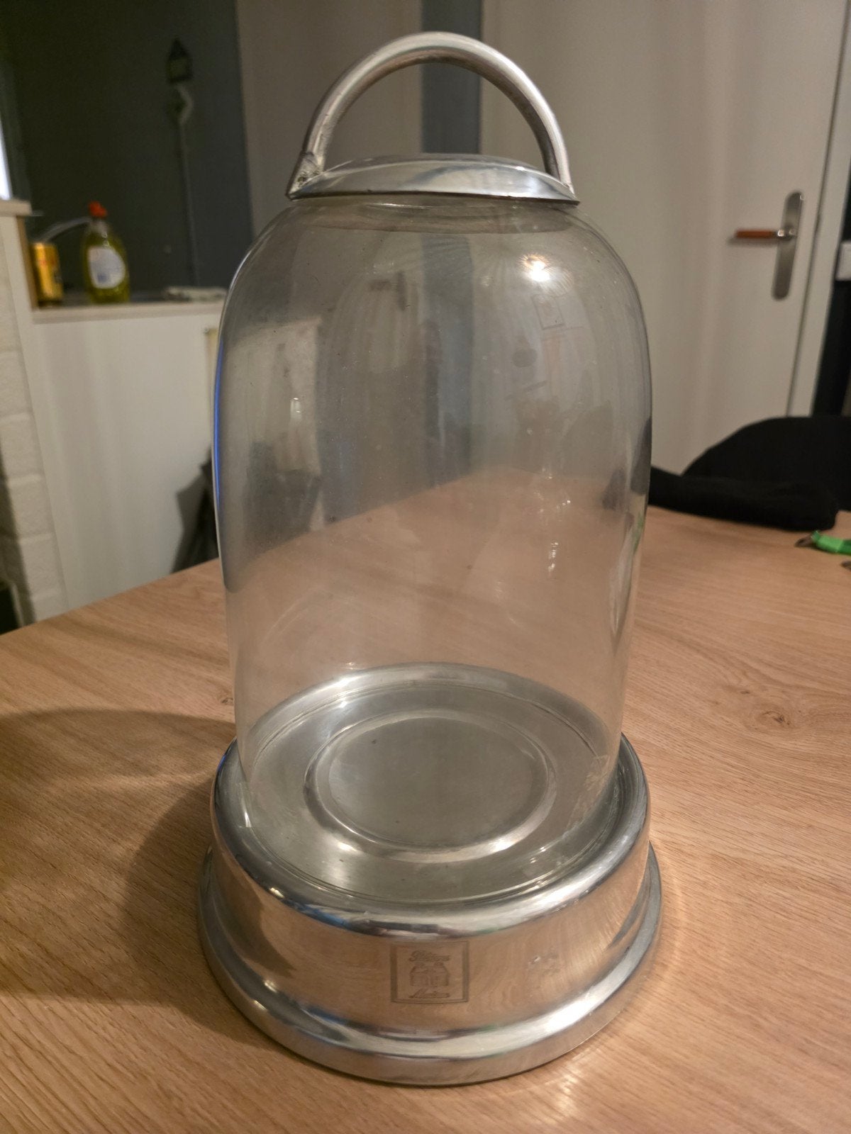 Riviera Maison Stolp met Glazen Koepel en Metalen Voet, Glas, Ophalen of Verzenden, Gebruikt, Met voet