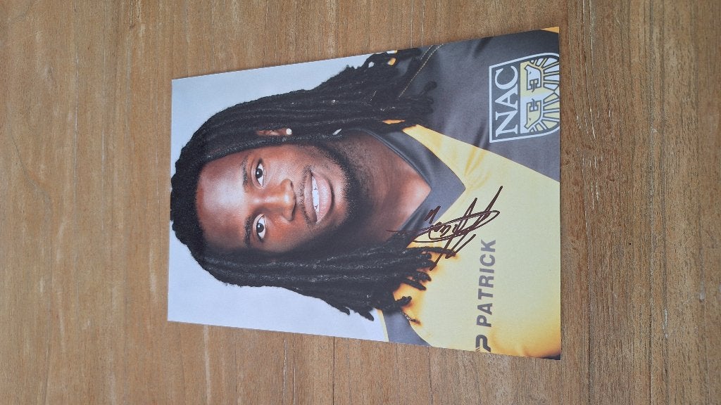 Foto 20x25 cm met handtekening; Florian Jozefzoon # NAC RKC, Verzamelen, Ophalen of Verzenden, Nieuw, NAC Breda, Overige typen