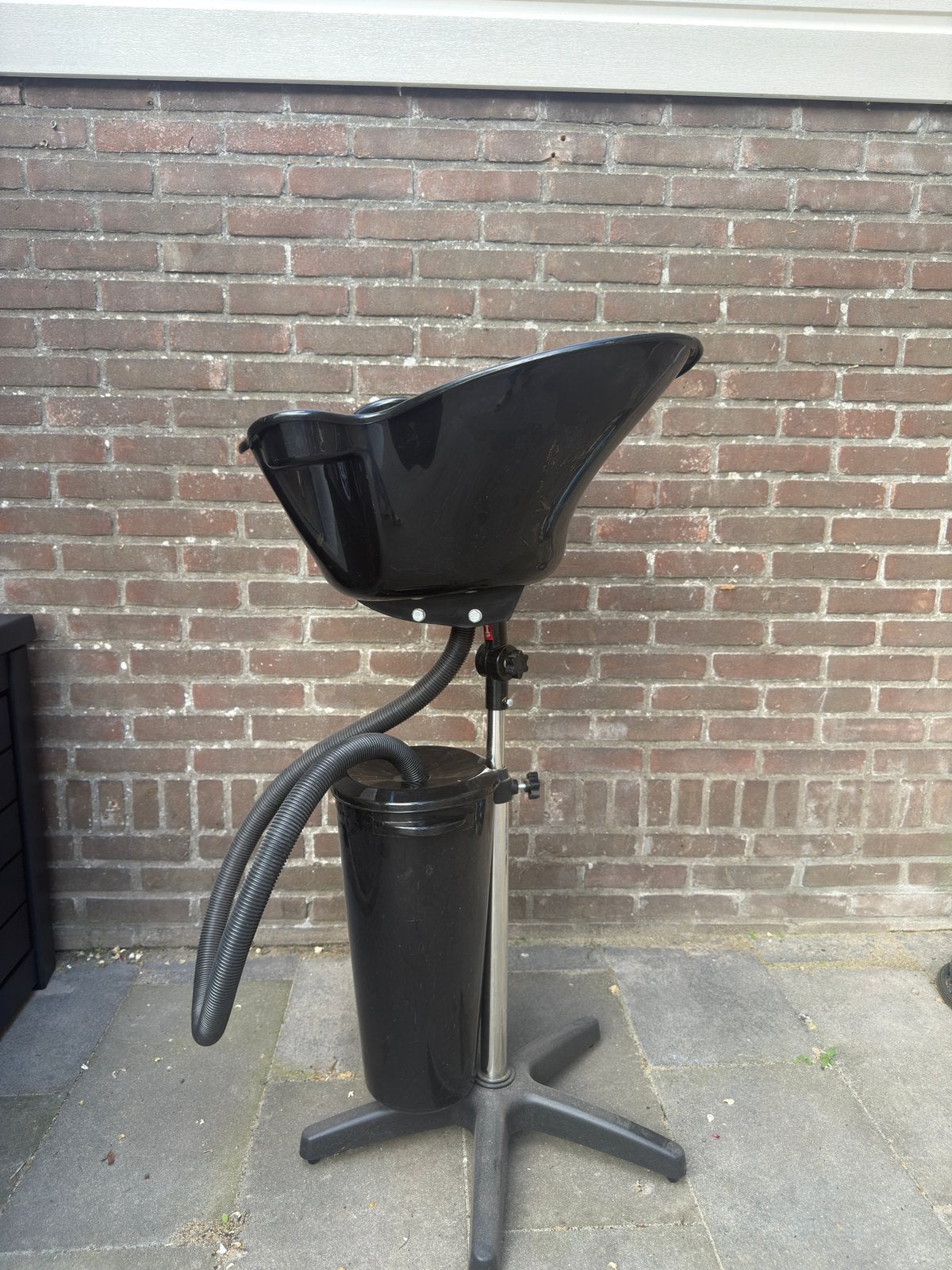 Mobielewastafel,  watertank, handdouche, neksteun, reistas, Ophalen, Gebruikt