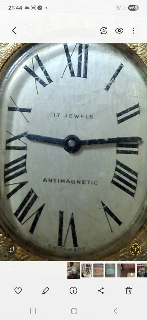 Vintage Antimagetic 17 Jewels Polshorloge, Overige merken, Overige materialen, Gebruikt, Polshorloge