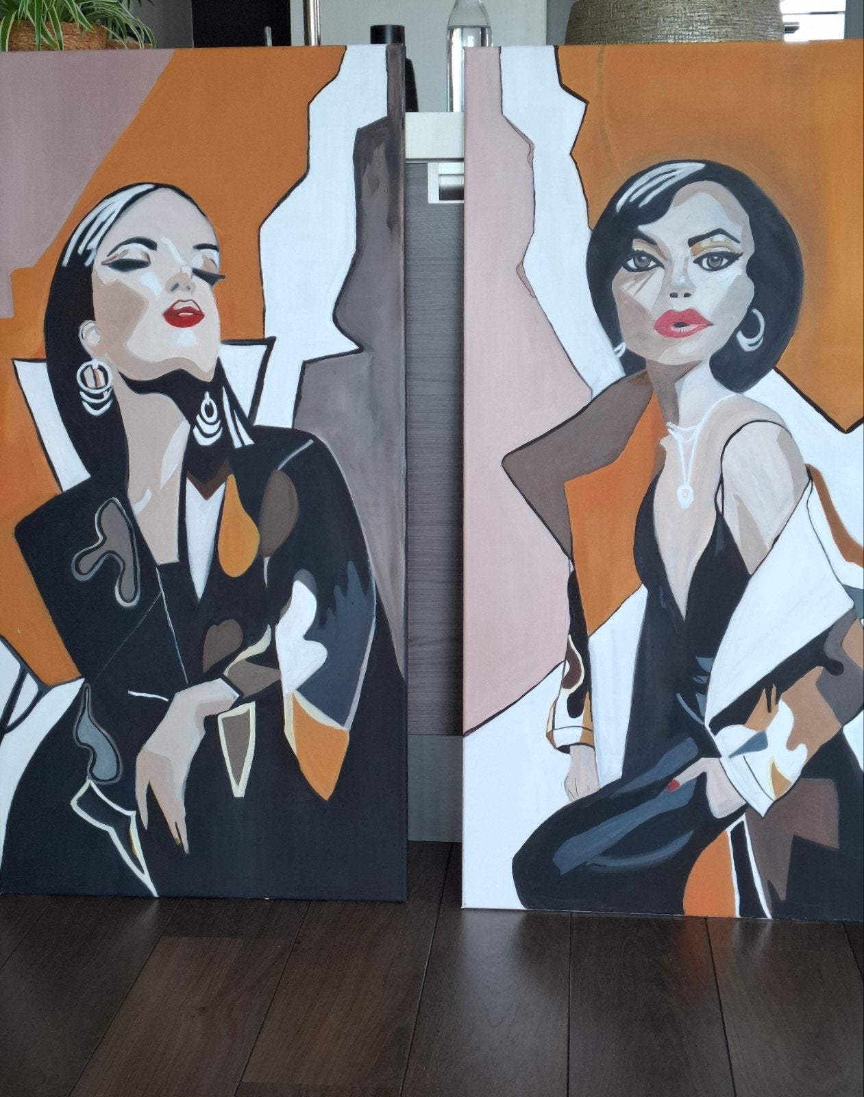 Groot modern olieverf, eigen werk, Ophalen, Nieuw, Schilderij