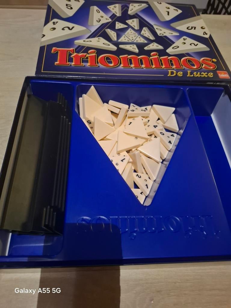 Triominos De Luxe - Compleet en in goede staat, Ophalen of Verzenden, Zo goed als nieuw, Drie of vier spelers, Goliath