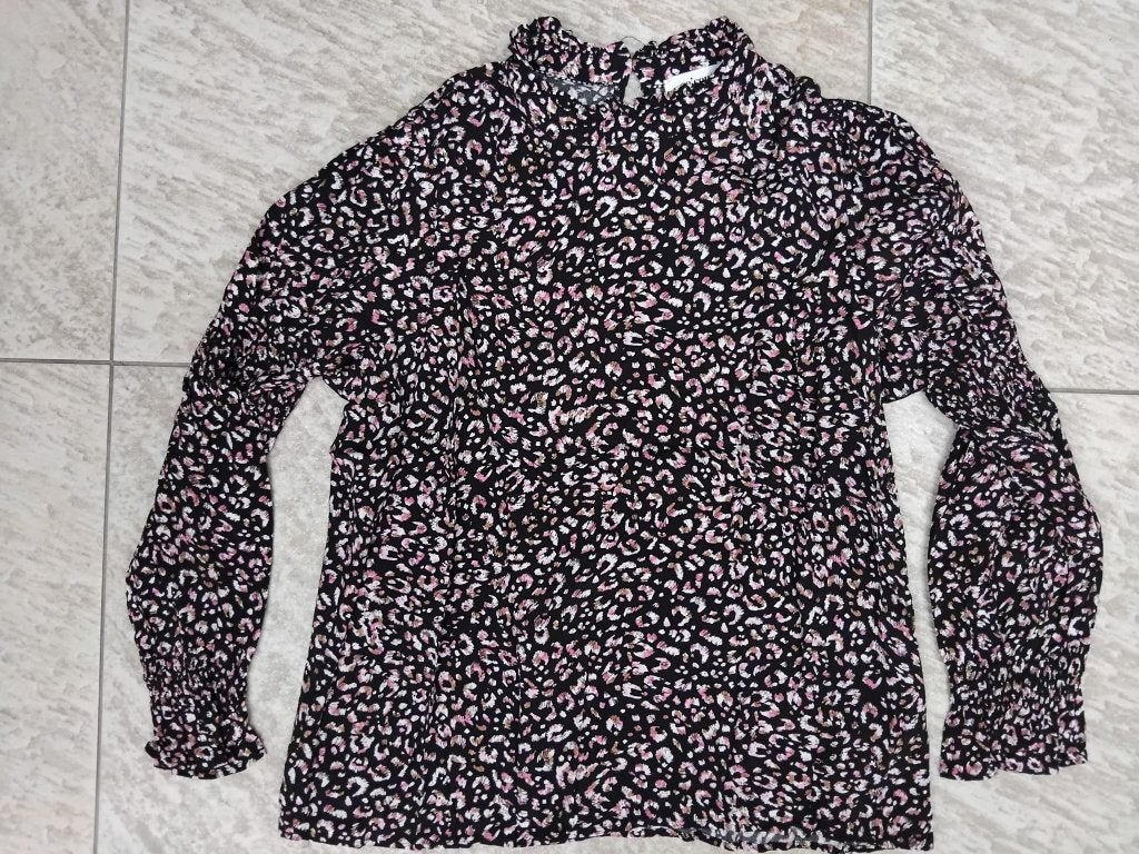 Co'Couture blouse maat M / 38 zwart met roze bloemetjes, Maat 38/40 (M), Zwart, Co'couture, Ophalen of Verzenden