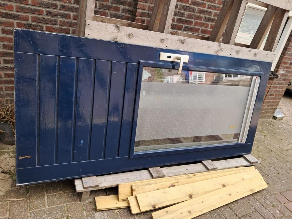 Deur, Doe-het-zelf en Verbouw, Kozijnen en Schuifpuien, Gebruikt, Deurkozijn, Hout, Ophalen