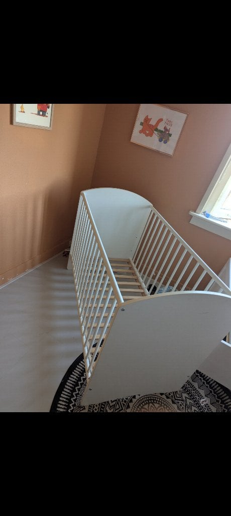 Wit ledikant 60x120 cm, Kinderen en Baby's, Ophalen, Gebruikt, Ledikant