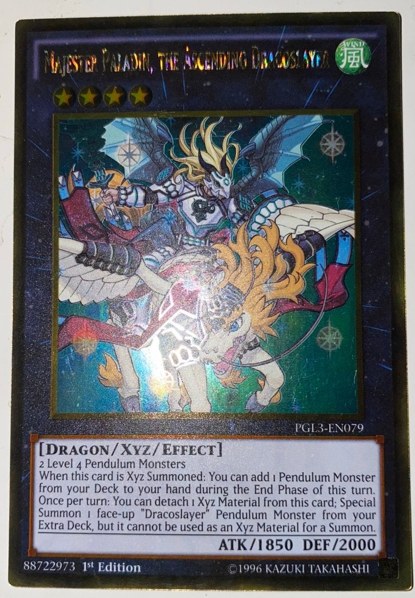 Yu-Gi-Oh! Majester Paladin, the Ascending Dracoslayer PGL3 !, Hobby en Vrije tijd, Verzamelkaartspellen | Yu-gi-Oh!, Ophalen of Verzenden