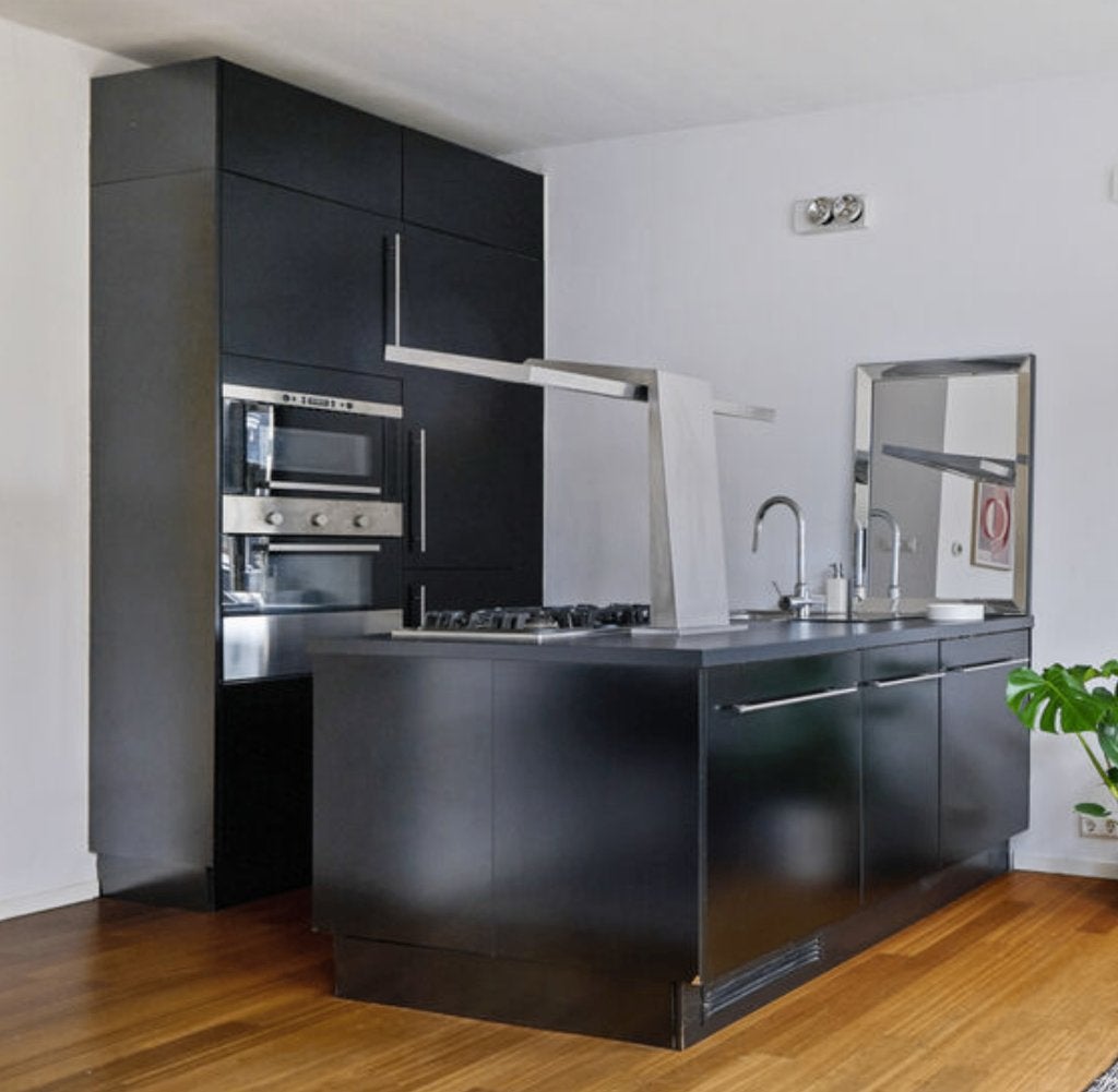 GRATIS complete keuken IKEA, Huis en Inrichting, Keuken | Complete keukens, Ophalen, Gebruikt, Zwart, Enkelwandige keuken