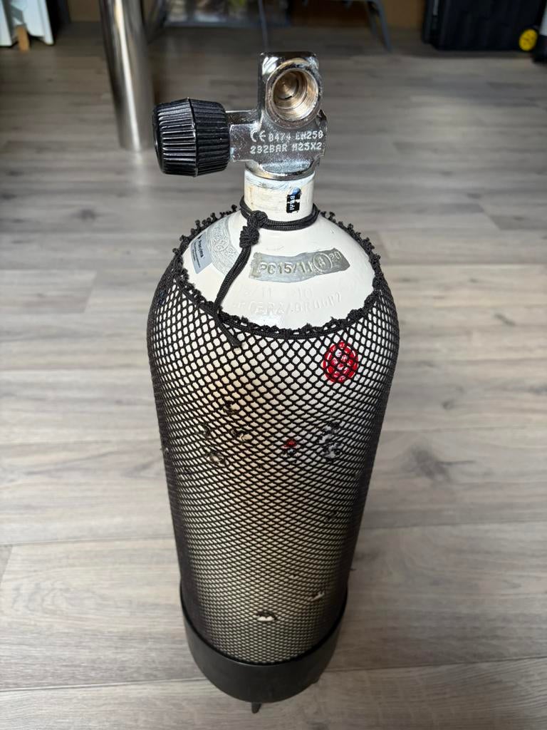 10 Liter duikfles, Ophalen of Verzenden, Gebruikt, Duikfles