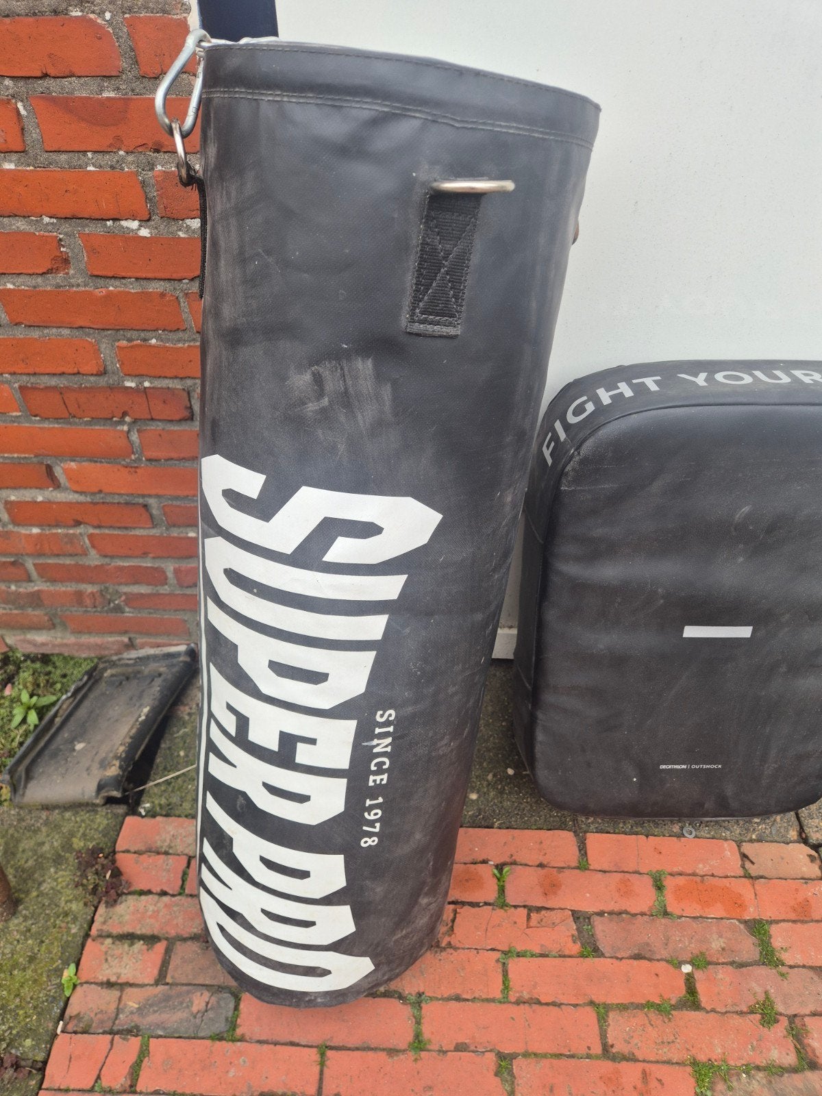 bokszak en stootkussen, Ophalen, Zo goed als nieuw, Bokszak