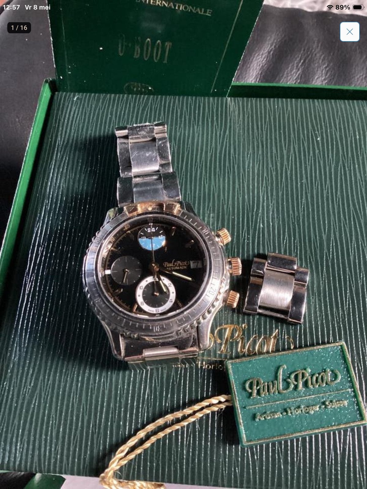 Heren horloges te koop prijzen zie advertentie, Ophalen of Verzenden, Zo goed als nieuw, Staal, Breitling