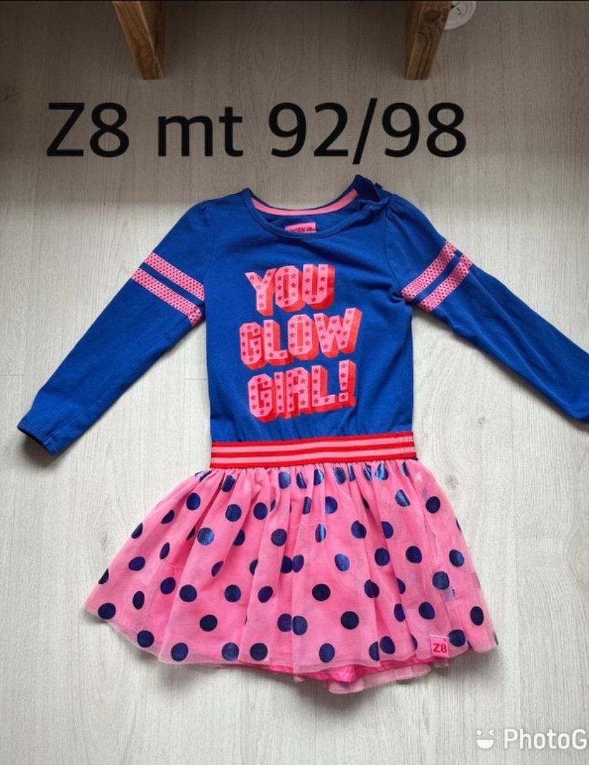 Z8 jurk mt 92/98 - Zo goed als nieuw, Kinderen en Baby's, Kinderkleding | Maat 98, Ophalen of Verzenden, Zo goed als nieuw, Meisje