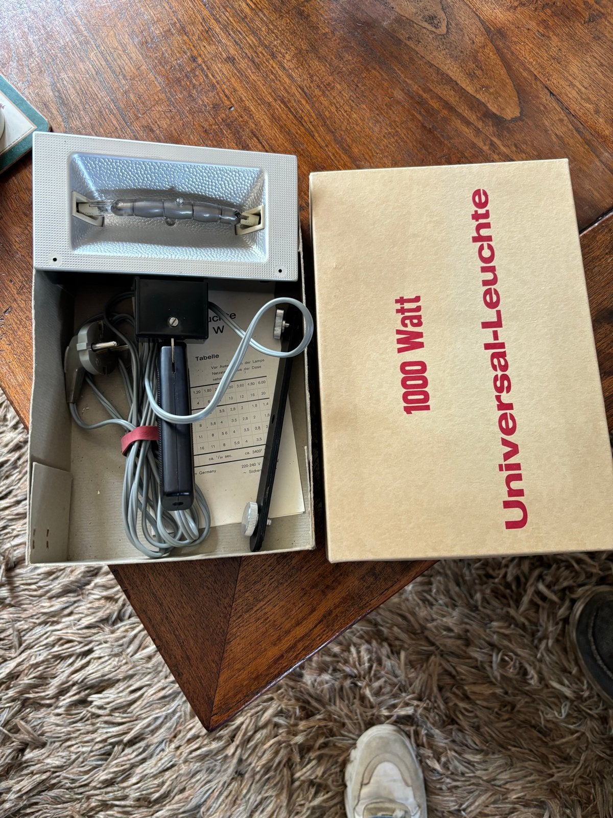 Vintage Kinoleuchte 1000W - Filmlicht met originele doos, Ophalen of Verzenden, Gebruikt