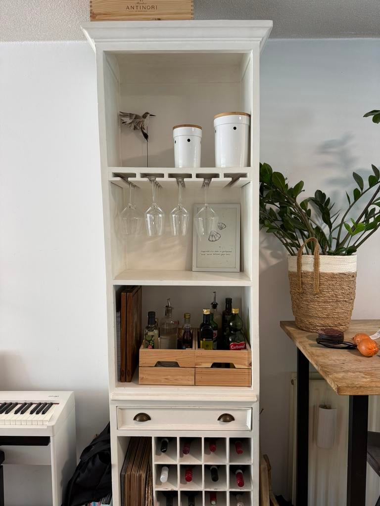 TE KOOP RIVIERA MAISON WIJNKAST, Huis en Inrichting, Kasten | Buffetkasten, Gebruikt, 200 cm of meer, 50 tot 100 cm, 25 tot 50 cm
