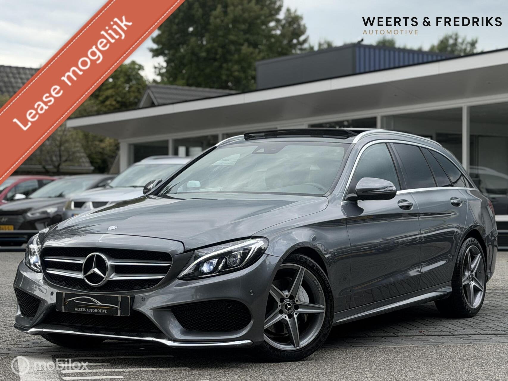 Mercedes C-klasse Estate 180 AMG Sport Edition|PANO|LEDER|, Auto's, Automaat, Achterwielaandrijving, 19 km/l, Automatische klimaatregeling