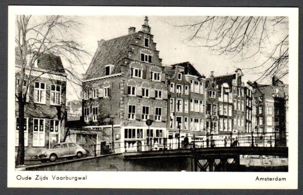 Oude Ansicht - Amsterdam - Oude Zijds Voorburgwal - NH., Ophalen of Verzenden, 1940 tot 1960, Ongelopen, Noord-Holland