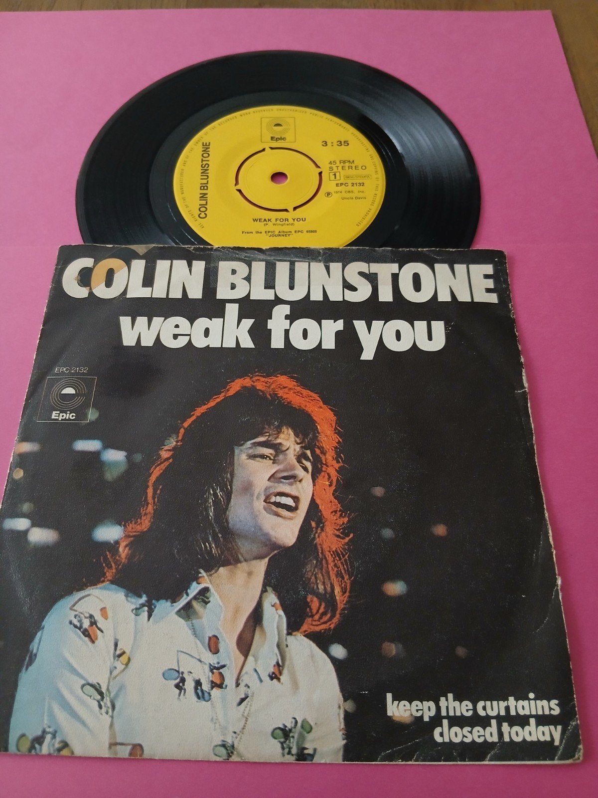 VINYL SINGLE   COLIN BLUNSTONE  1974, Ophalen of Verzenden, Zo goed als nieuw, Pop