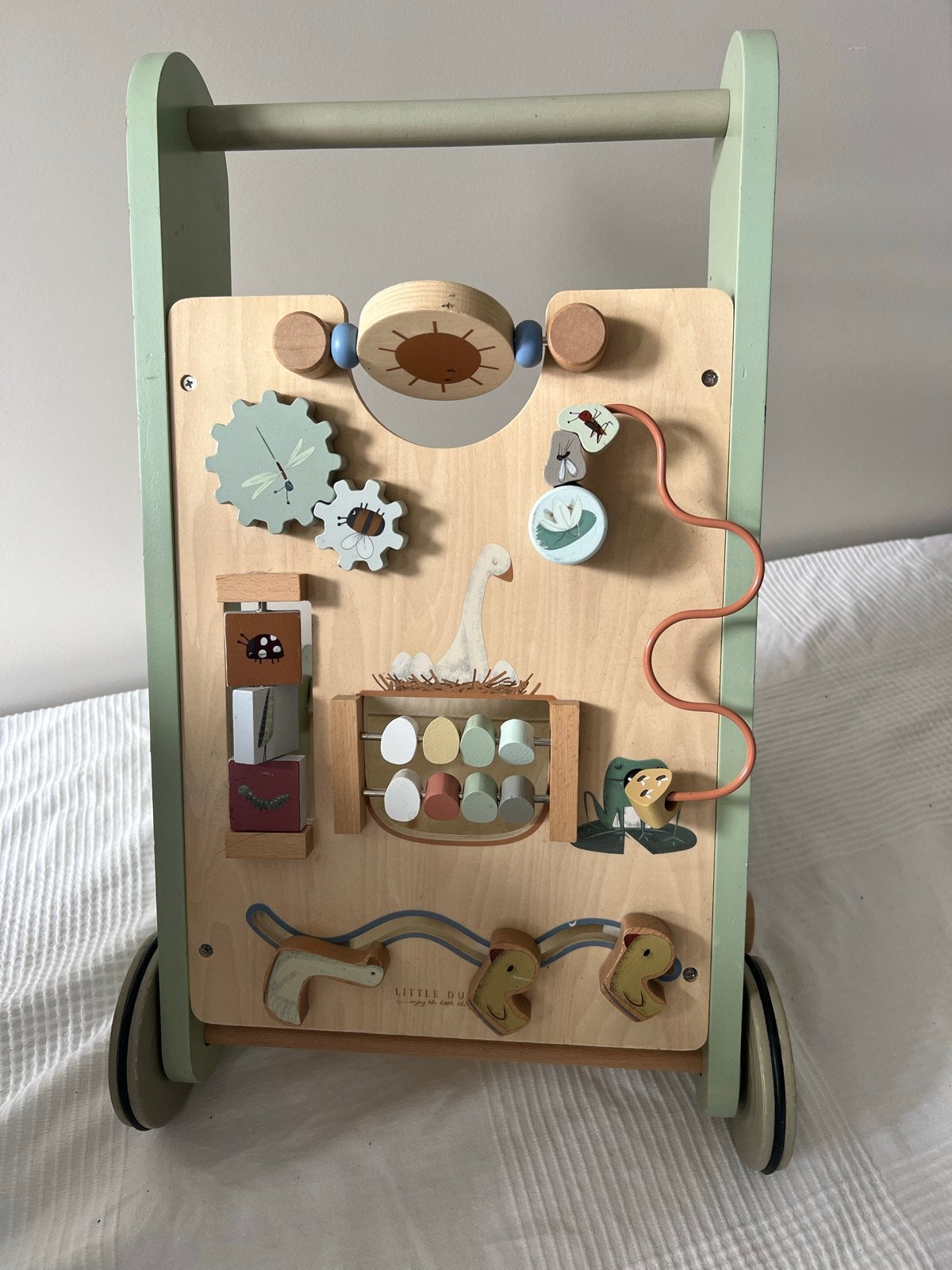 Little Dutch Houten Loopwagen met Activiteitenbord, Ophalen, Zo goed als nieuw, Overige typen, Met wieltjes