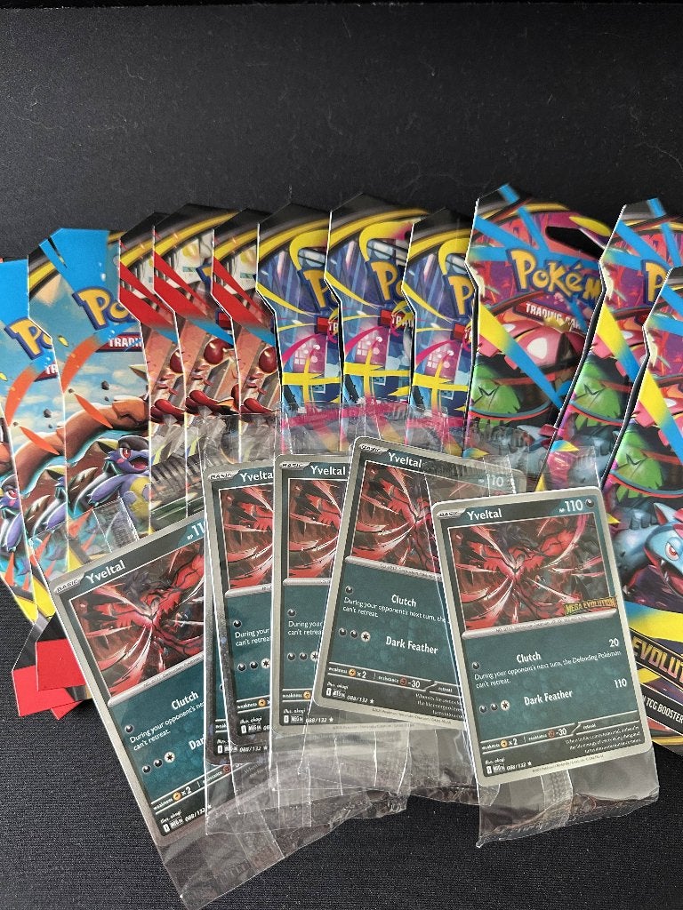 Mega evolution sleeved boosters + promo yveltal, Ophalen of Verzenden, Nieuw, Booster