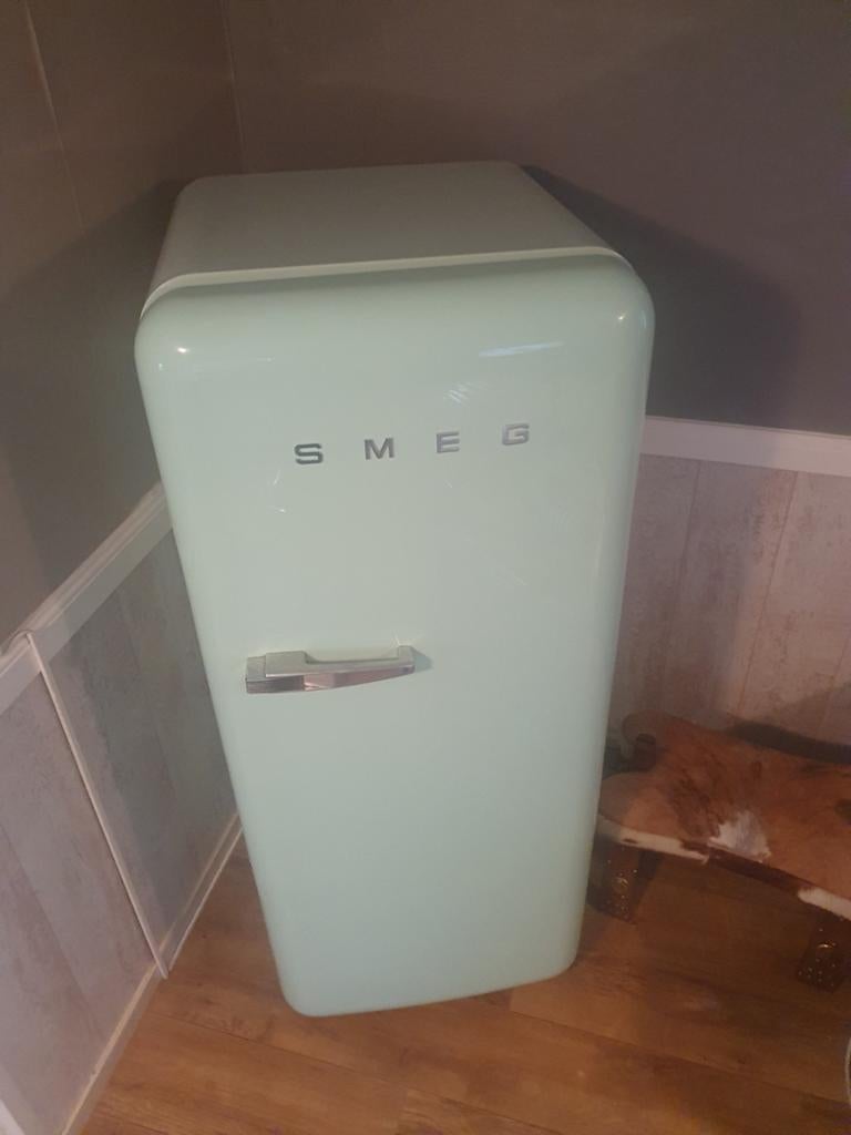 Smeg Koelkast - Groen - Werkend - Eyecatcher, Ophalen, 150 tot 200 liter, Gebruikt, 140 tot 160 cm