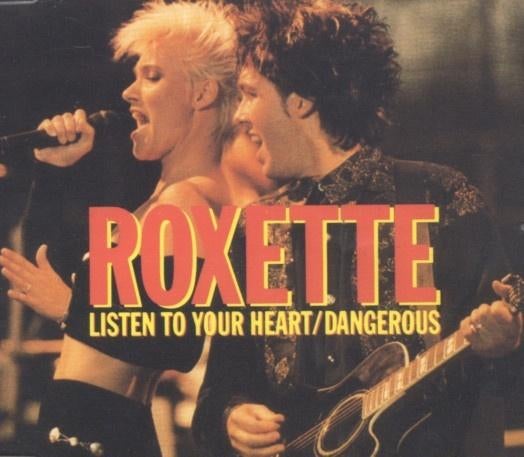 Roxette - Listen To Your Heart / Dangerous CD Single 1990 💿, Verzenden, Zo goed als nieuw, Pop