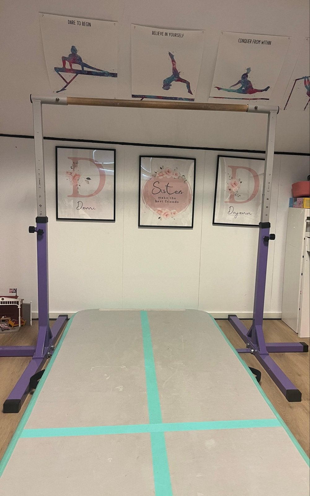 Turnbrug met mat, Sport en Fitness, Turnen, Ophalen, Gebruikt, Paars, Materiaal