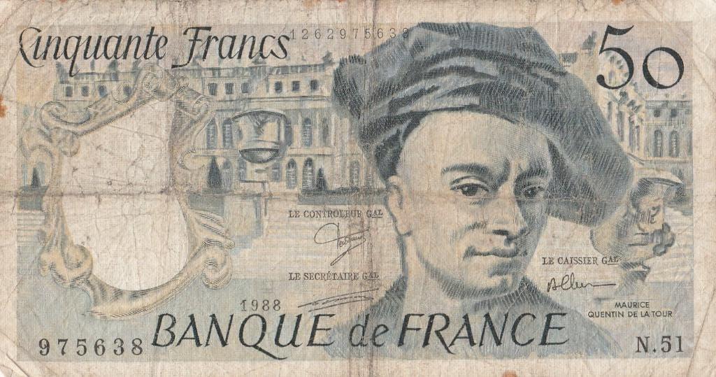 de Banque de France  50 francs 1988, Ophalen of Verzenden, Frankrijk, Los biljet