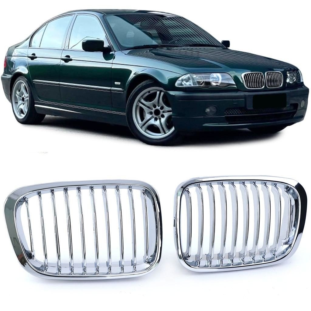 Sport Grill Nieren Voor Bmw 3 Serie E46 Chrome Enkele spijl, Verzenden, Automotive Parts, A.parts@hotmail.nl, Trasmolenlaan 12 3447 GZ Woerden