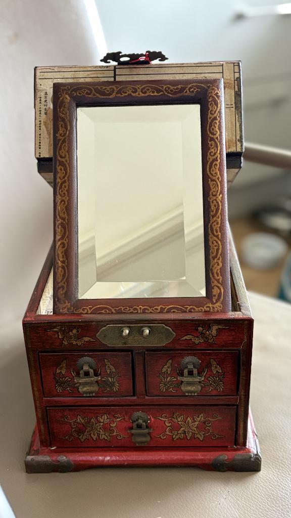 oude Chinese scheerspiegel, Antiek en Kunst, Ophalen