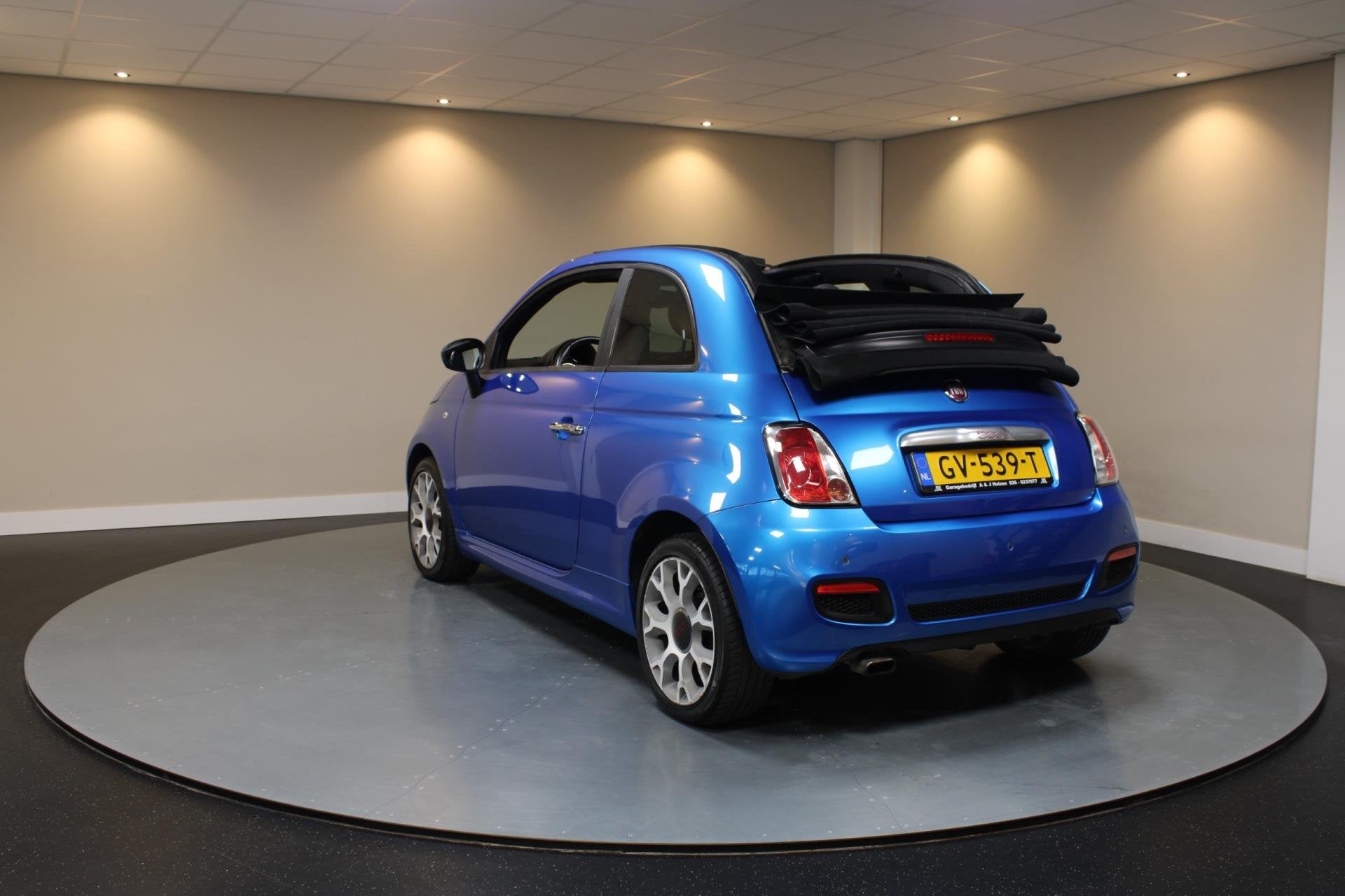 Fiat 500 C 0.9 TwinAir Turbo 500S *Azzurro Italia* Sport|Cab, Auto's, Euro 6, Cabriolet, Leder en Stof, Origineel Nederlands