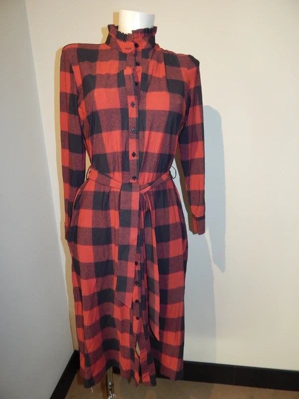 Studio Anneloes door knoop jurk ruiten blok print travel