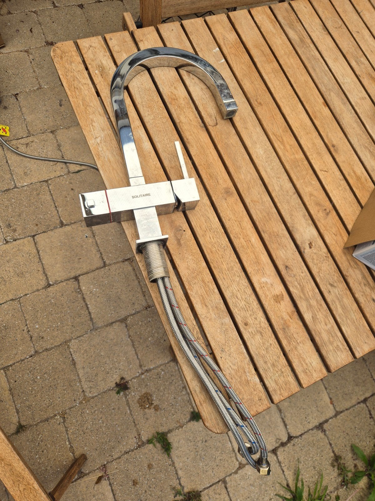 Oude keukenkraan met kokend water functie (waterkoker kapot), Ophalen of Verzenden, Gebruikt