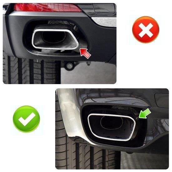 Enkel Zwart Black uitlaat trim Voor Bmw X5 F15 X6 F16, Verzenden, Automotive Parts, A.parts@hotmail.nl, Trasmolenlaan 12 3447 GZ Woerden