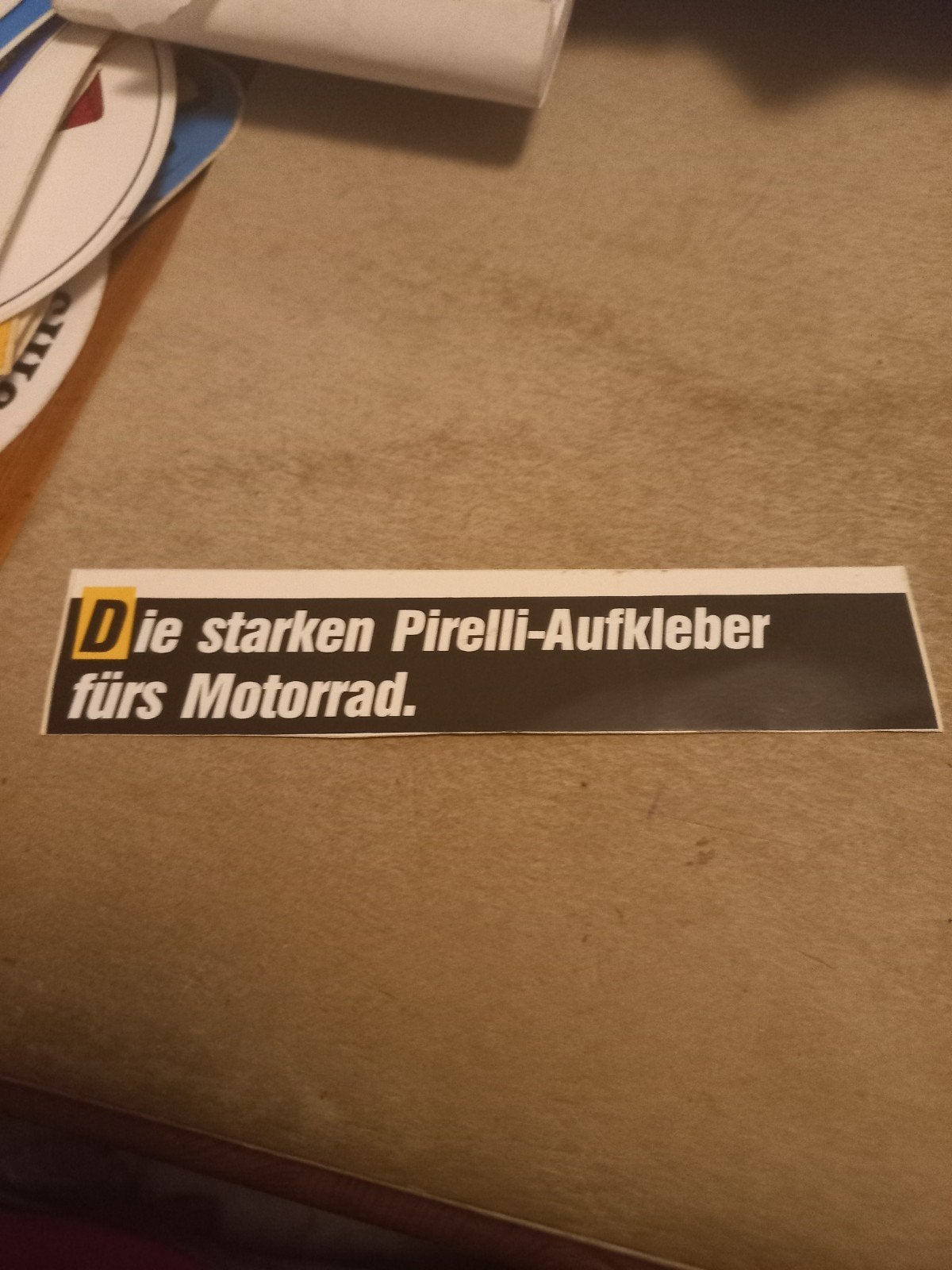 Pirelli Motorfiets Sticker - "Die starken Pirelli-Aufkleber", Ophalen of Verzenden