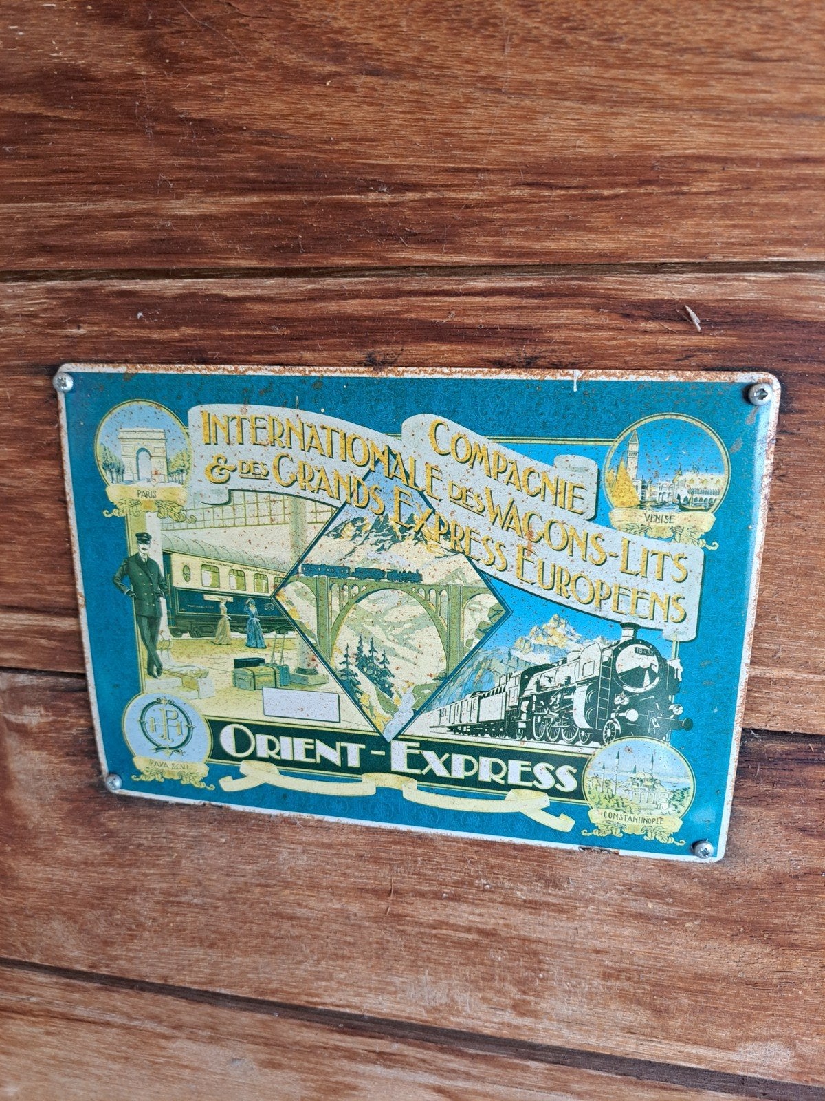 Orient Express Emaille Reclamebord, Antiek en Kunst, Ophalen of Verzenden