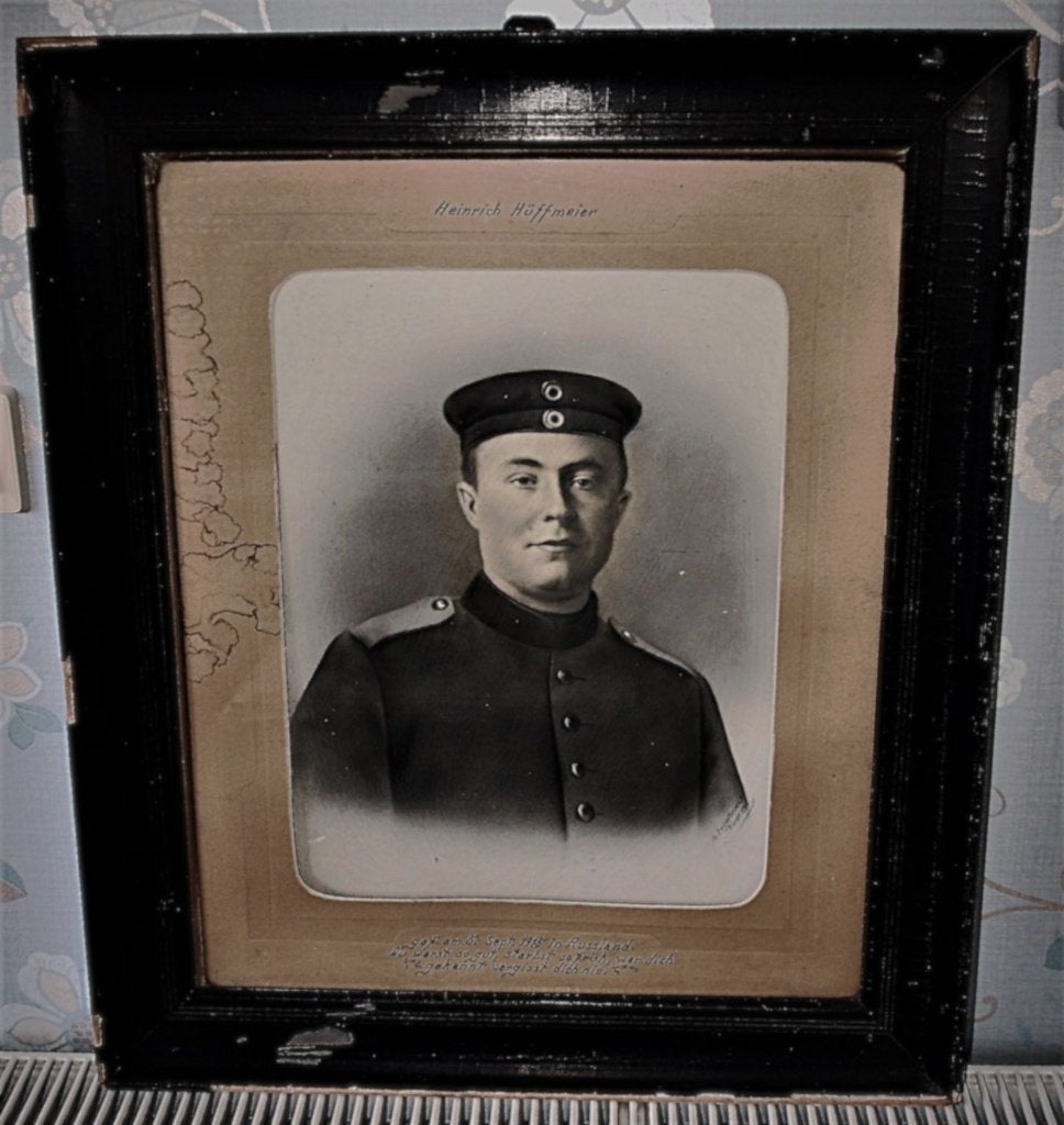 WW1 Duitse soldaat Portret 1918 Gestorven in Rusland, Ophalen of Verzenden