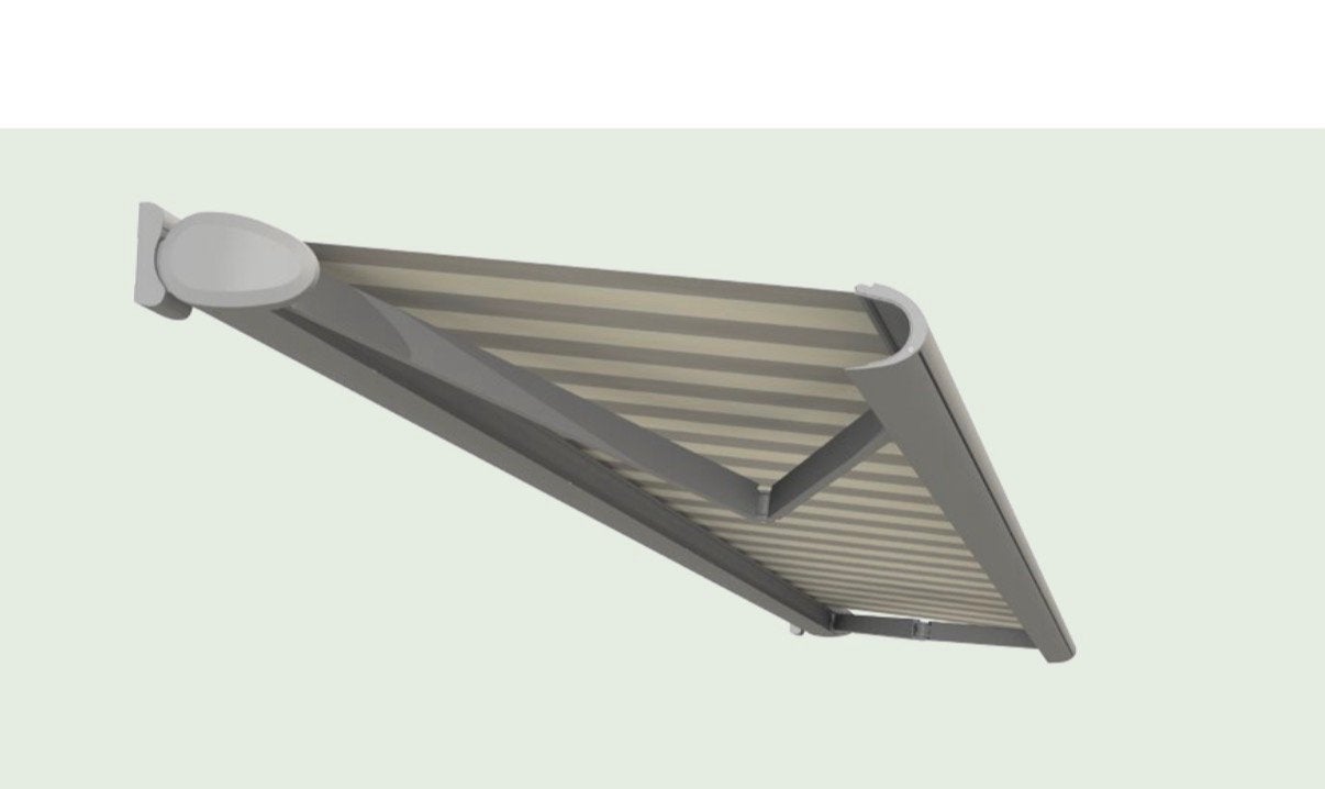 NIEUW Allround Gaudi 300 Knikarmscherm 4100x2000mm, Ophalen, 150 tot 300 cm, 250 cm tot 450 cm, Knikarmscherm