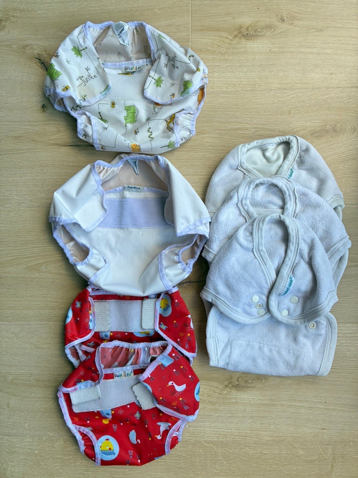 Wasbare luiers + overbroekjes Popolini, Mother-ease, Kinderen en Baby's, Ophalen of Verzenden, Gebruikt, Jongetje of Meisje