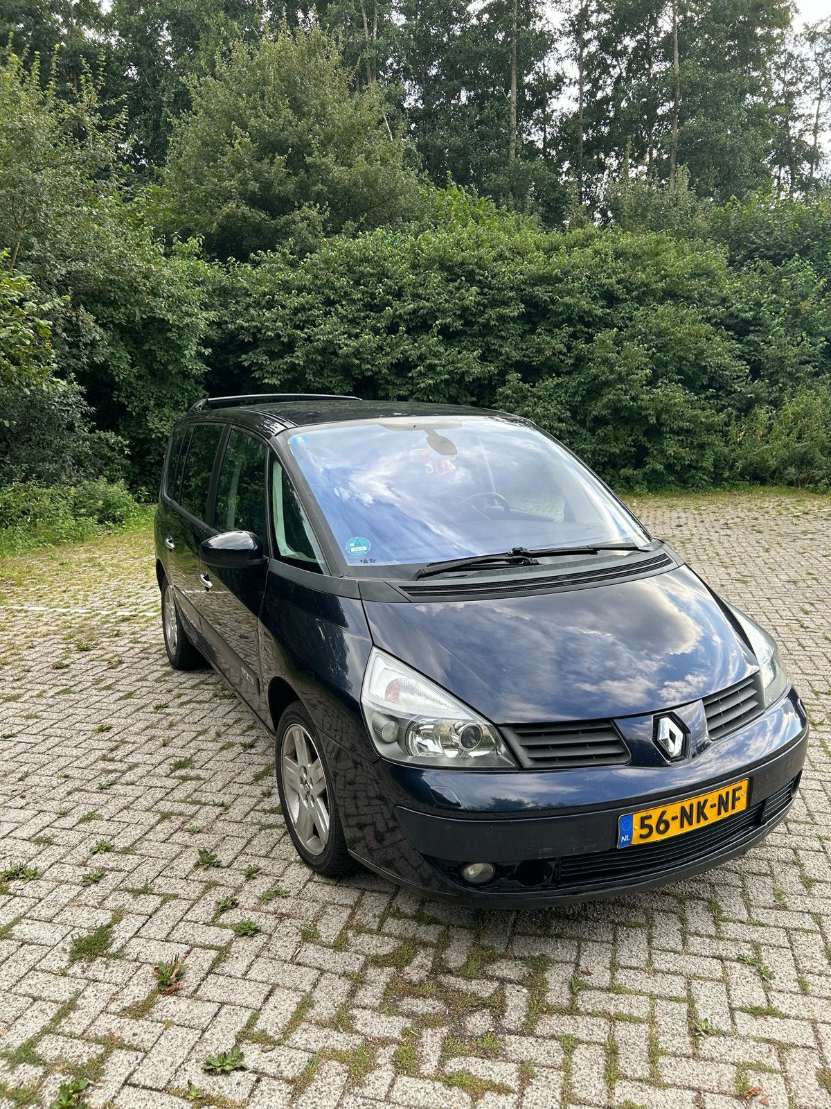 Renault Espace 2.0 16V Turbo, Auto's, 1998 cc, 4 cilinders, 2000 kg, Blauw